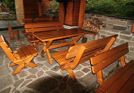 sestava dřevěného zahradního nábytku - Rybako